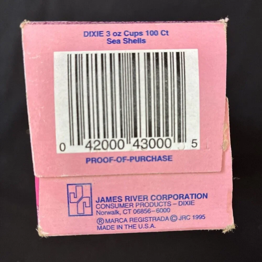 Dixie Cups Sea Shells Bathroom Size 3 oz 92 Count Open Box Unused Vintage 90s
